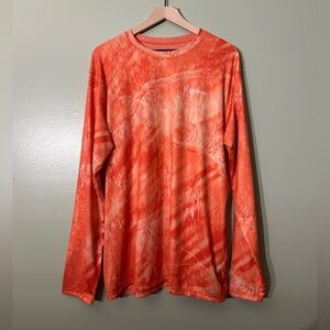 Magellan Outdoors Realtree Fishing Reversible Orange Long Sleeve Shirt